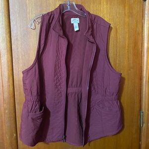 Elegant Maroon Quilted Vest